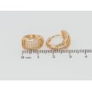 Серьги Xuping Позолота 18K колечки Декоративный решетчатый орнамент фото №2