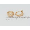 Сережки Xuping Позолота 18K колечка Вигадливий орнамент з цирконієм фото №2 Сережки Xuping Позолота 18K колечка Вигадливий орнамент з цирконієм фото №2