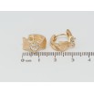 Серьги Xuping Позолота 18K колечки Фигурные с цирконием и узором напылением фото №2 Серьги Xuping Позолота 18K колечки Фигурные с цирконием и узором напылением фото №2