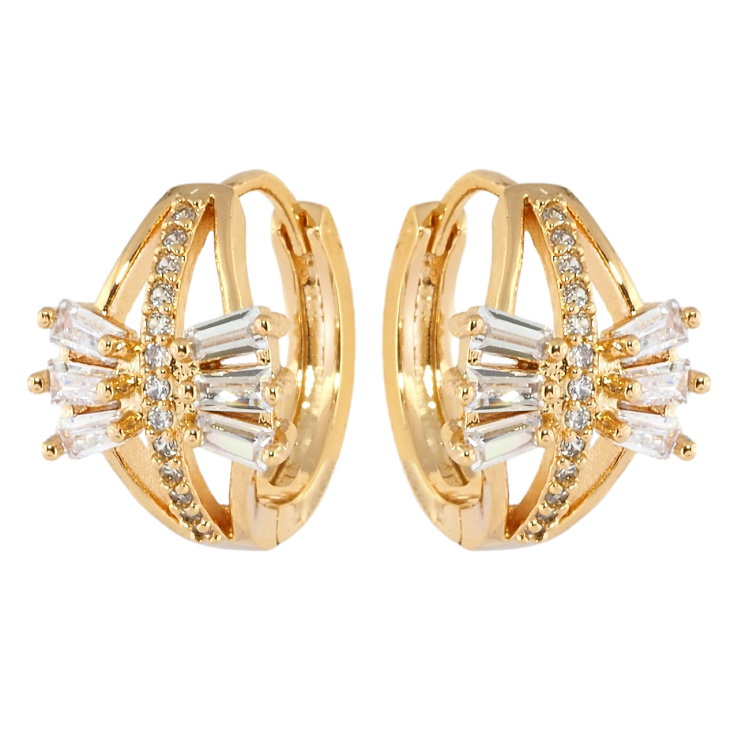 Серьги Xuping Позолота 18K колечки Лучистость фото №10 Серьги Xuping Позолота 18K колечки Лучистость фото №10