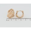 Серьги Xuping Позолота 18K колечки Сердечки полосатые фото №2 Серьги Xuping Позолота 18K колечки Сердечки полосатые фото №2