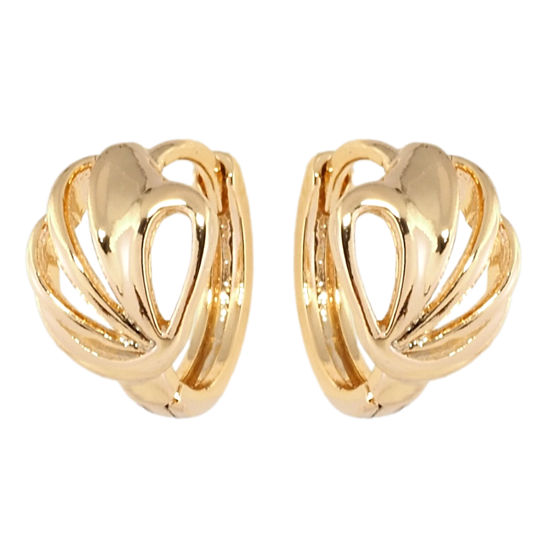 Сережки Xuping Позолота 18K колечка Витонченість фото №8 Сережки Xuping Позолота 18K колечка Витонченість фото №8
