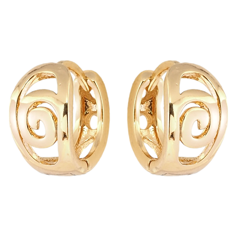 Сережки Xuping Позолота 18K колечка Завитки фото №20 Сережки Xuping Позолота 18K колечка Завитки фото №20