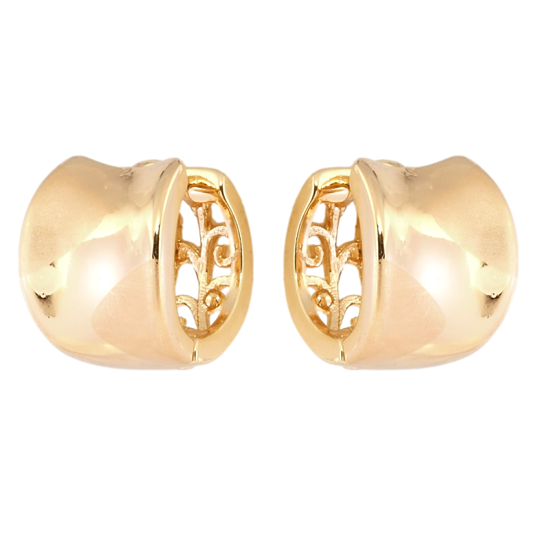 Сережки Xuping Позолота 18K колечка Широкі опуклі колечка фото №12 Сережки Xuping Позолота 18K колечка Широкі опуклі колечка фото №12