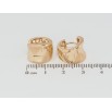 Серьги Xuping Позолота 18K колечки Широкие выпуклые кольца фото №2 Серьги Xuping Позолота 18K колечки Широкие выпуклые кольца фото №2