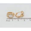 Сережки Xuping Позолота 18K колечка Містерія з кристалами фото №2 Сережки Xuping Позолота 18K колечка Містерія з кристалами фото №2