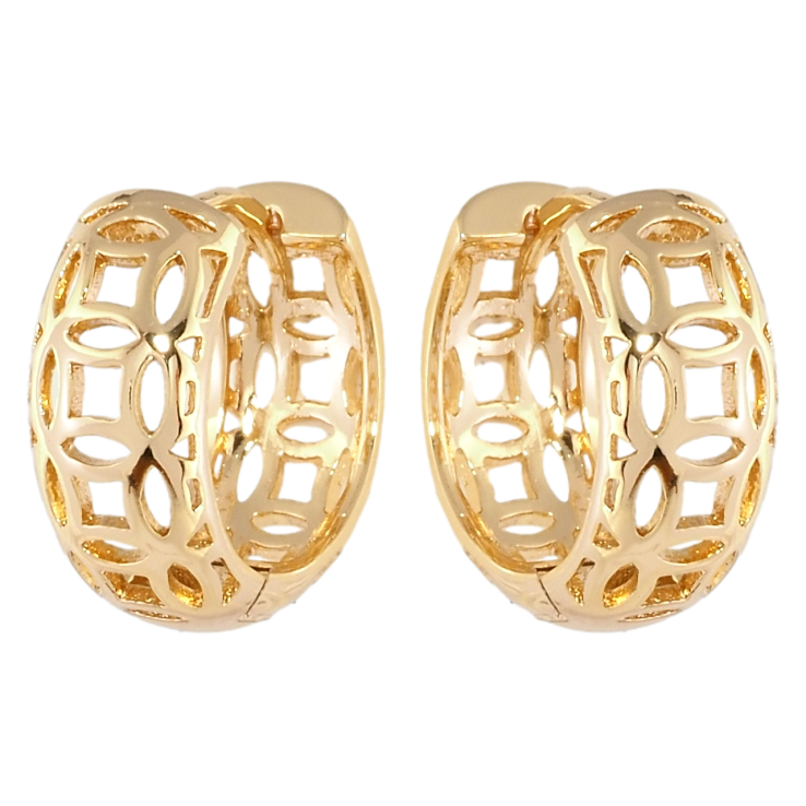 Сережки Xuping Позолота 18K колечка Різний орнамент фото №23 Сережки Xuping Позолота 18K колечка Різний орнамент фото №23