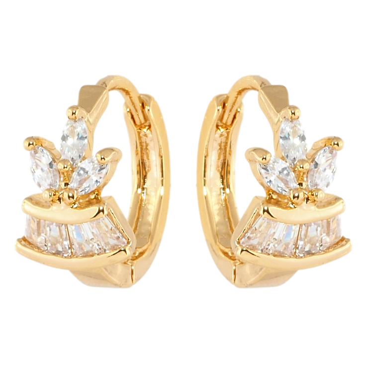 Серьги Xuping Позолота 18K колечки Кристальная живописность фото №16 Серьги Xuping Позолота 18K колечки Кристальная живописность фото №16