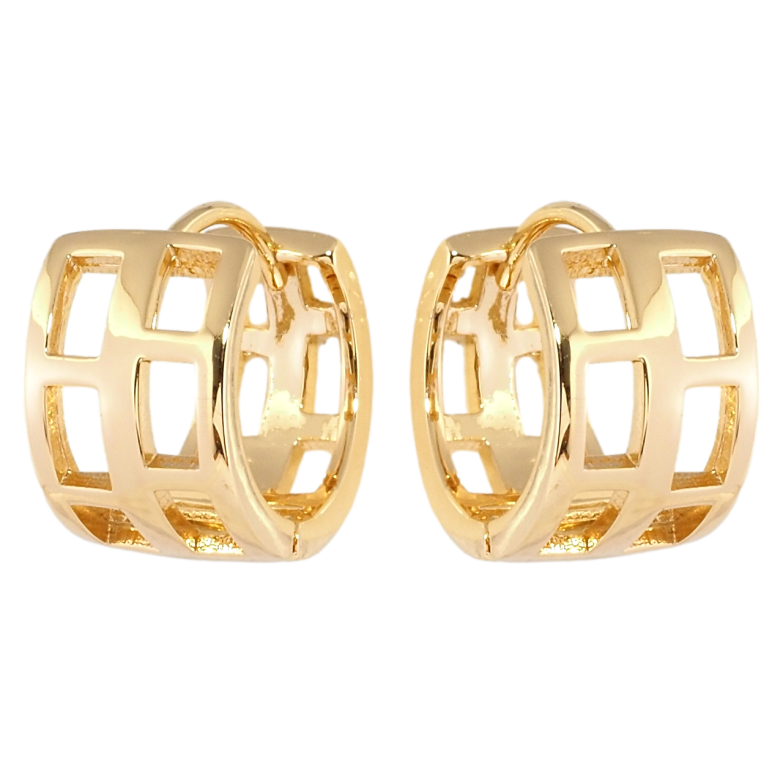Сережки Xuping Позолота 18K колечка Гратовий орнамент фото №11