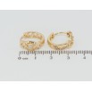 Серьги Xuping Позолота 18K колечки Декоративный орнамент с цирконием фото №2 Серьги Xuping Позолота 18K колечки Декоративный орнамент с цирконием фото №2
