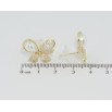 Сережки Xuping QQMM Позолота 14K пусети Метелики з інкрустацією цирконієм та перламутровими намистинами фото №2 Сережки Xuping QQMM Позолота 14K пусети Метелики з інкрустацією цирконієм та перламутровими намистинами фото №2