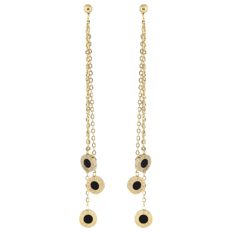 Сережки Xuping TTM Stainless Steel колір 14K пусети Декоративні підвіски циферблат фото №2 Сережки Xuping TTM Stainless Steel колір 14K пусети Декоративні підвіски циферблат фото №2