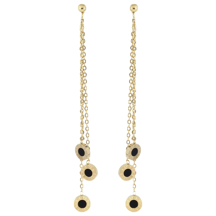 Серьги Xuping TTM Stainless Steel цвет 14K пусеты Декоративные подвески циферблат фото №1 Серьги Xuping TTM Stainless Steel цвет 14K пусеты Декоративные подвески циферблат фото №1