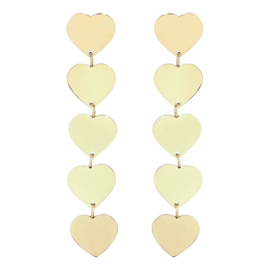 Серьги Xuping TTM Stainless Steel цвет 14K пусеты Подвески сердечки фото №1 Серьги Xuping TTM Stainless Steel цвет 14K пусеты Подвески сердечки фото №1