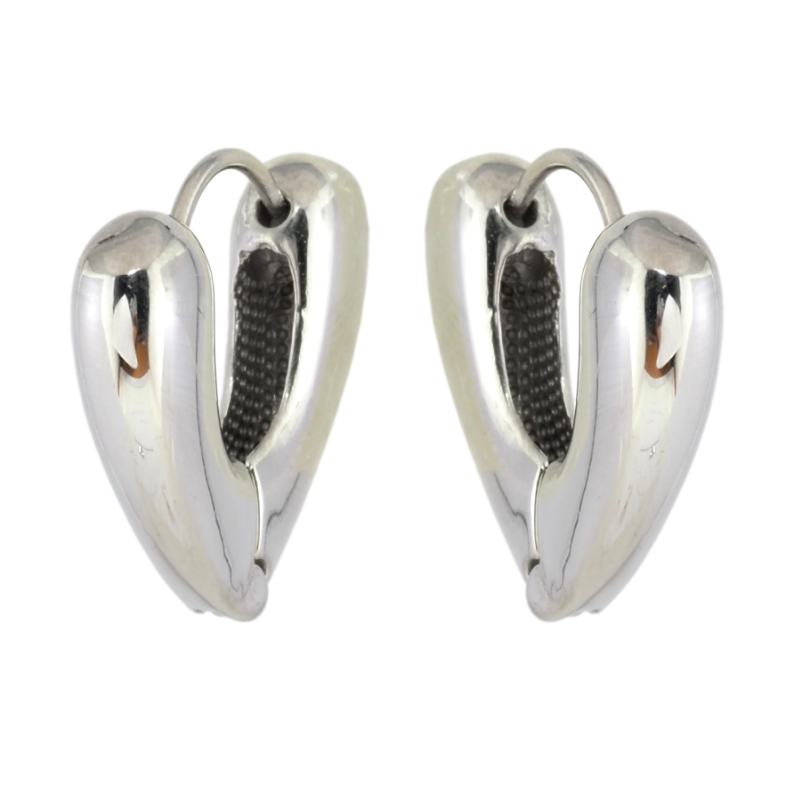 Серьги Xuping TTM Stainless Steel цвет Родий колечки Декоративные сердечки фото №1