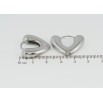 Серьги Xuping TTM Stainless Steel цвет Родий колечки Декоративные сердечки фото №2