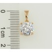 Кулон Xuping Позолота 18K Фианит в 4-х крапановой оправе, ø 8мм для цепочки до 5мм фото №2 Кулон Xuping Позолота 18K Фианит в 4-х крапановой оправе, ø 8мм для цепочки до 5мм фото №2