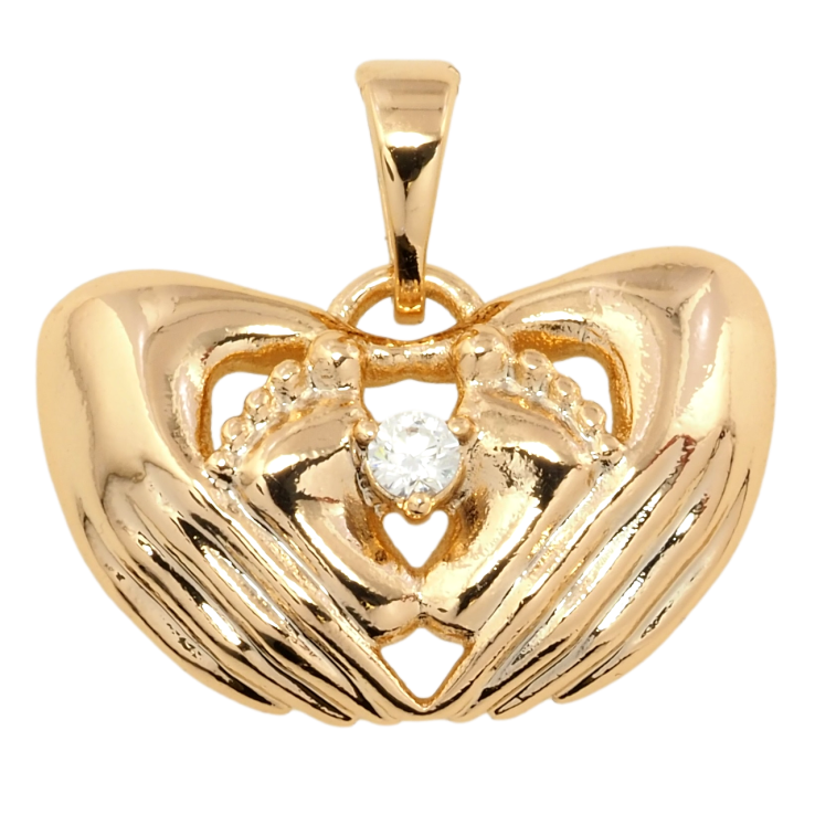 Кулон Xuping Позолота 18K Детские ножки в ладонях матери для цепочки до 5мм фото №22 Кулон Xuping Позолота 18K Детские ножки в ладонях матери для цепочки до 5мм фото №22