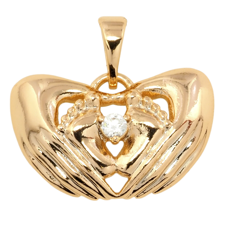 Кулон Xuping Позолота 18K Дитячі ніжки в долонях матері для ланцюжка до 5мм фото №10 Кулон Xuping Позолота 18K Дитячі ніжки в долонях матері для ланцюжка до 5мм фото №10