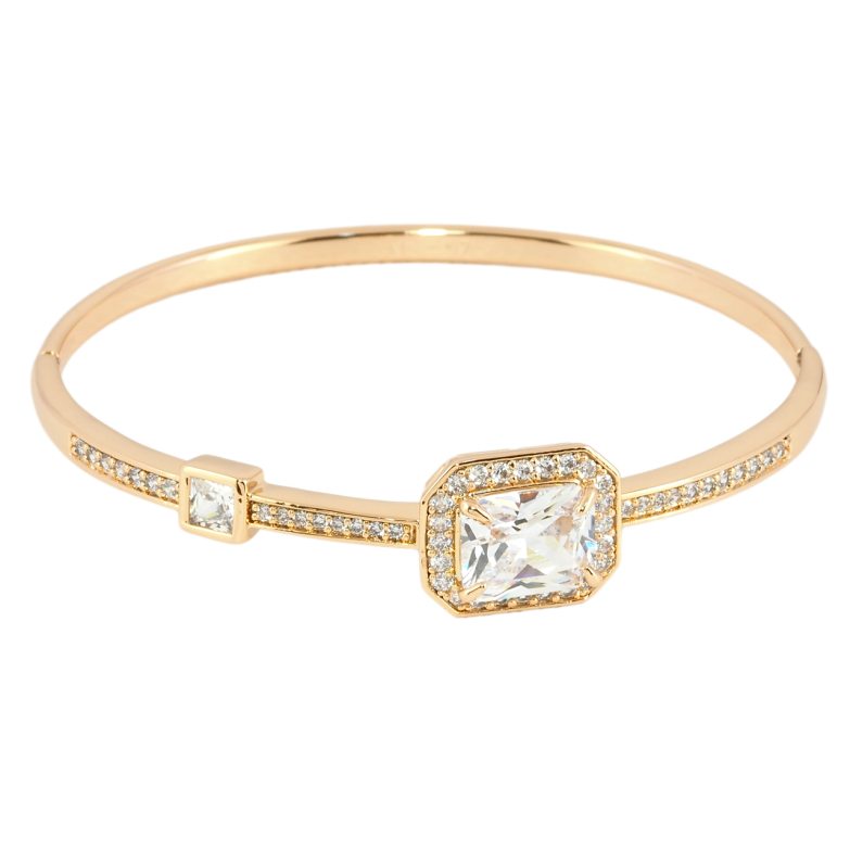 Браслет Xuping Позолота 18K Фианиты на дорожке циркония ø 5.7см фото №1 Браслет Xuping Позолота 18K Фианиты на дорожке циркония ø 5.7см фото №1