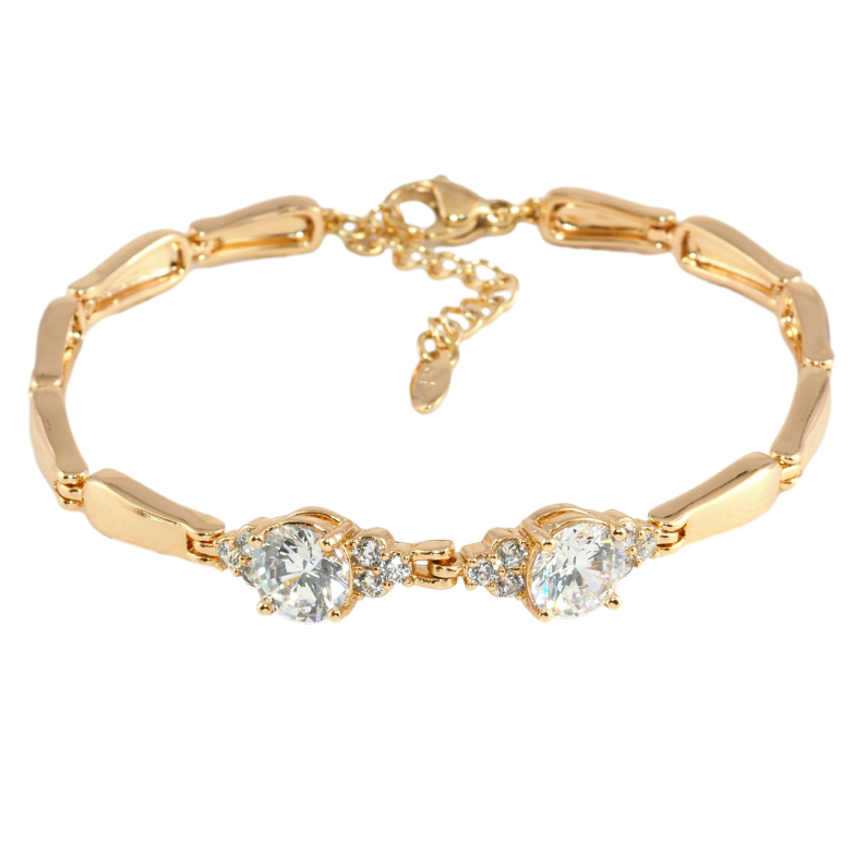 Браслет Xuping Позолота 18K Кришталева вставка довжина з дод. ланцюжком 17-20см х 4мм фото №1 Браслет Xuping Позолота 18K Кришталева вставка довжина з дод. ланцюжком 17-20см х 4мм фото №1