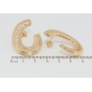 Серьги Xuping Позолота 18K пусеты Декоративные с резным орнаментом фото №2 Серьги Xuping Позолота 18K пусеты Декоративные с резным орнаментом фото №2