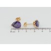 Серьги Xuping Позолота 18K пусеты Фиолетовые грушевидные кристаллы фото №2 Серьги Xuping Позолота 18K пусеты Фиолетовые грушевидные кристаллы фото №2
