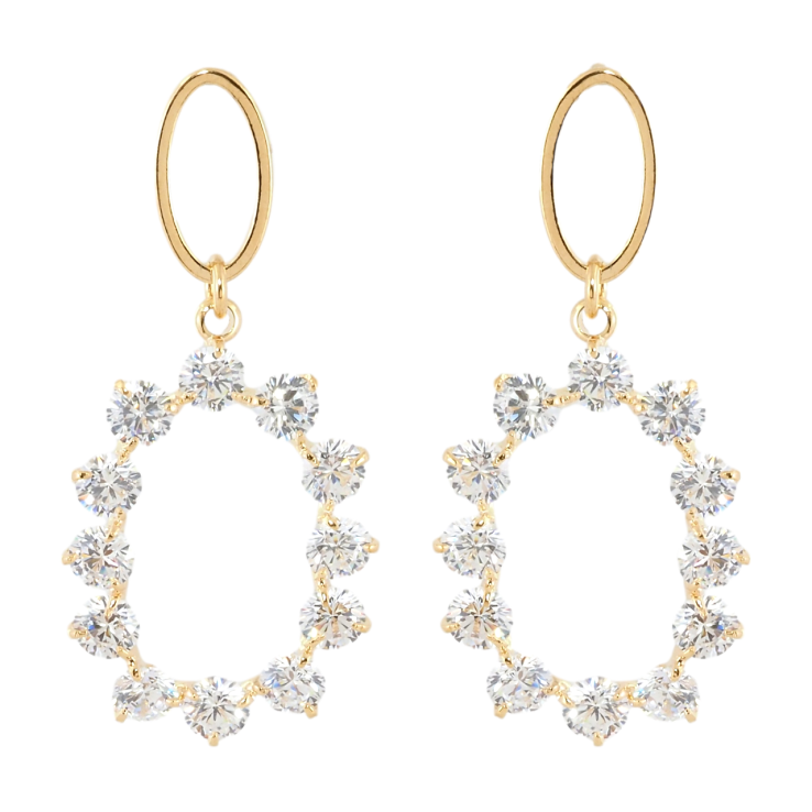 Серьги Xuping Позолота 18K пусеты Овальные подвески с круглыми кристаллами фото №10 Серьги Xuping Позолота 18K пусеты Овальные подвески с круглыми кристаллами фото №10