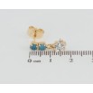 Серьги Xuping Позолота 18K пусеты Голубые дорожки с подвесками кристальные звездочки фото №2 Серьги Xuping Позолота 18K пусеты Голубые дорожки с подвесками кристальные звездочки фото №2