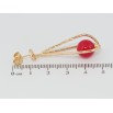 Серьги Xuping Позолота 18K пусеты Каплевидные подвески с красными шариками фото №2 Серьги Xuping Позолота 18K пусеты Каплевидные подвески с красными шариками фото №2