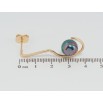Сережки Xuping Позолота 18K пусети Вигнуті дуги з чорними перлинами фото №2 Сережки Xuping Позолота 18K пусети Вигнуті дуги з чорними перлинами фото №2
