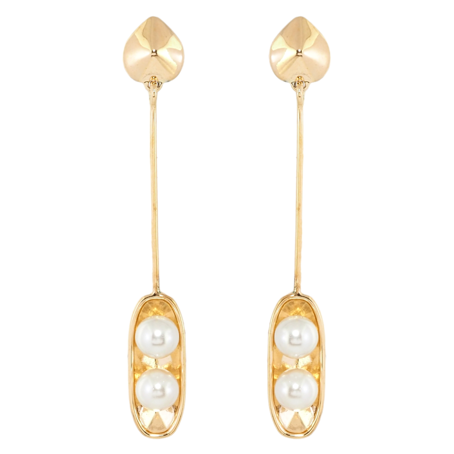 Серьги Xuping Позолота 18K пусеты Жемчужные горошины фото №1 Серьги Xuping Позолота 18K пусеты Жемчужные горошины фото №1