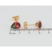 Серьги Xuping Позолота 18K пусеты Красно-зеленые кристальные капельки фото №2