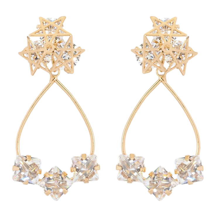 Серьги Xuping Позолота 18K пусеты Звездное мерцание 2 в 1 фото №14 Серьги Xuping Позолота 18K пусеты Звездное мерцание 2 в 1 фото №14
