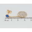 Серьги Xuping Позолота 18K пусеты Круги с инкрустацией цирконием на синем фианите фото №2 Серьги Xuping Позолота 18K пусеты Круги с инкрустацией цирконием на синем фианите фото №2