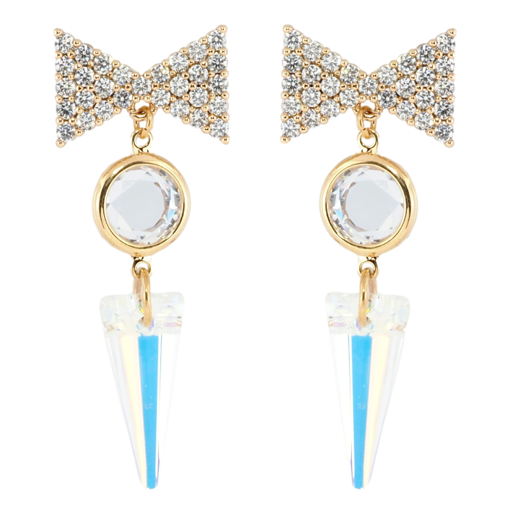 Серьги Xuping Позолота 18K пусеты Бантики с цирконием фото №21 Серьги Xuping Позолота 18K пусеты Бантики с цирконием фото №21