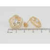 Серьги Xuping Позолота 18K пусеты Цветочки с цирконием фото №2 Серьги Xuping Позолота 18K пусеты Цветочки с цирконием фото №2