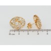 Серьги Xuping Позолота 18K пусеты Декоративные овалы с узором из циркония фото №2 Серьги Xuping Позолота 18K пусеты Декоративные овалы с узором из циркония фото №2