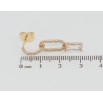 Серьги Xuping Позолота 18K пусеты Овальные подвески с инкрустацией цирконием фото №2