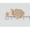 Серьги Xuping Позолота 18K пусеты Барокко фото №2