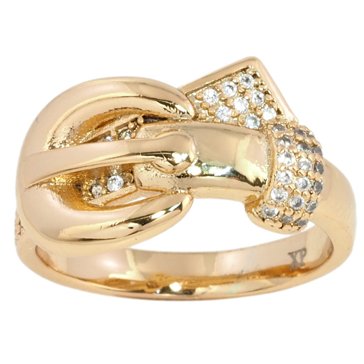 Каблучка Xuping Позолота 18K Ремінець з інкрустацією цирконієм фото №11 Каблучка Xuping Позолота 18K Ремінець з інкрустацією цирконієм фото №11