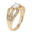 Кольцо Xuping Позолота 18K Узор с цирконием и фианитом фото №2 Кольцо Xuping Позолота 18K Узор с цирконием и фианитом фото №2