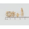 Серьги Xuping Позолота 18K пусеты Цветочки с инкрустацией цирконием фото №2