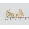 Серьги Xuping Позолота 18K пусеты Декоративный веер с цирконием фото №2 Серьги Xuping Позолота 18K пусеты Декоративный веер с цирконием фото №2