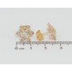 Серьги Xuping Позолота 18K пусеты Звезды инкрустация цирконием ø 13мм фото №2