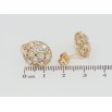 Серьги Xuping Позолота 18K пусеты Овалы инкрустация цирконием 15х13мм фото №2 Серьги Xuping Позолота 18K пусеты Овалы инкрустация цирконием 15х13мм фото №2