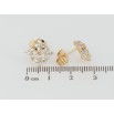 Серьги Xuping Позолота 18K пусеты Ромбы из цветочков с цирконием 9х9мм фото №2
