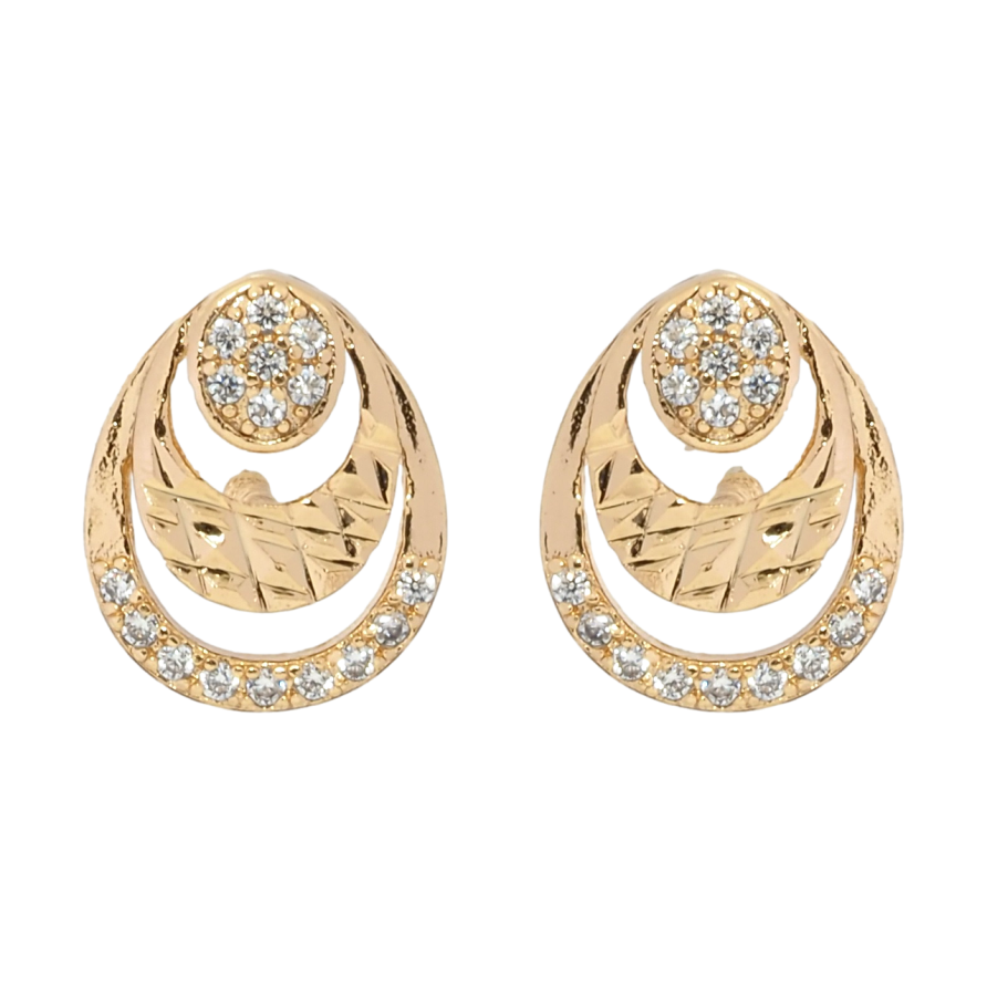 Серьги Xuping Позолота 18K пусеты Единство фото №1 Серьги Xuping Позолота 18K пусеты Единство фото №1