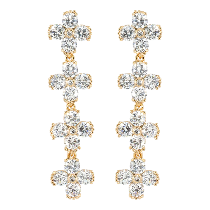 Серьги Xuping Позолота 18K пусеты Кристальные четырехлистники фото №19 Серьги Xuping Позолота 18K пусеты Кристальные четырехлистники фото №19