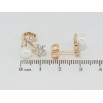 Серьги Xuping Позолота 18K пусеты Кристальные цветочки с жемчужинами фото №2 Серьги Xuping Позолота 18K пусеты Кристальные цветочки с жемчужинами фото №2